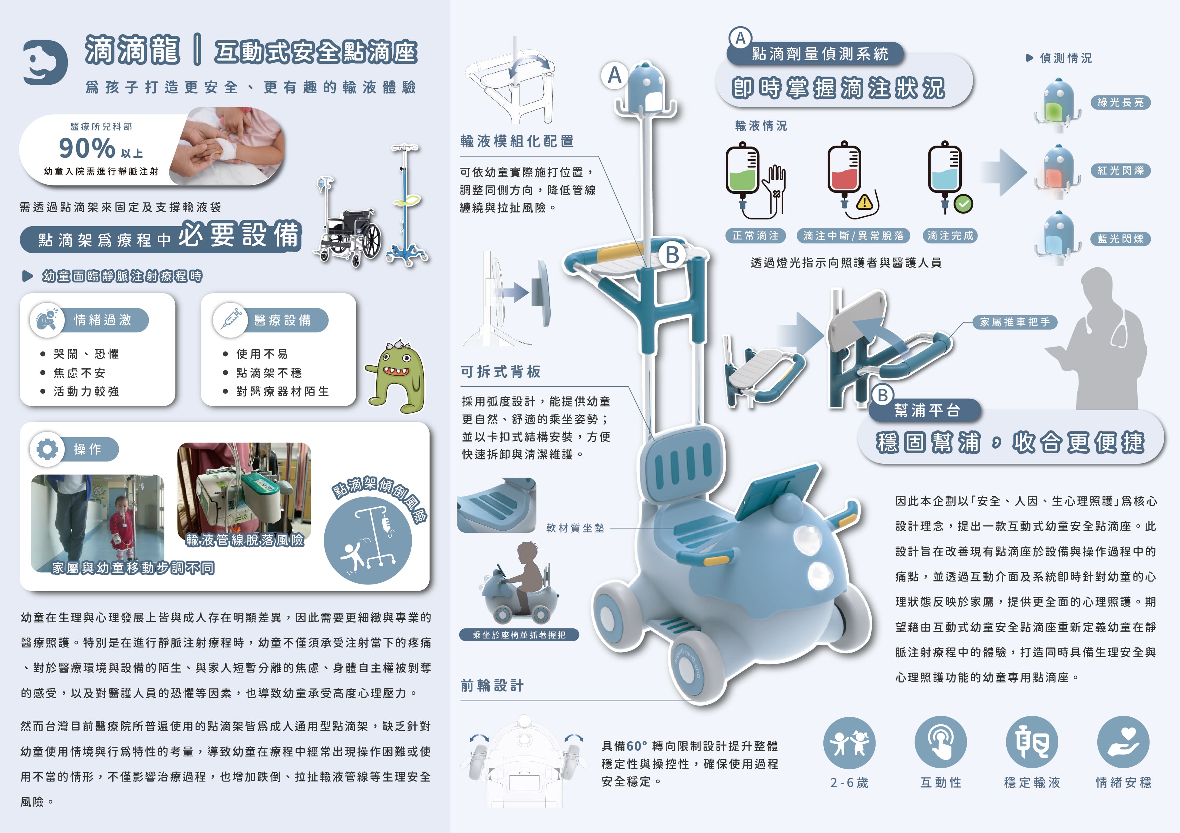 滴滴龍-互動式幼童安全點滴座