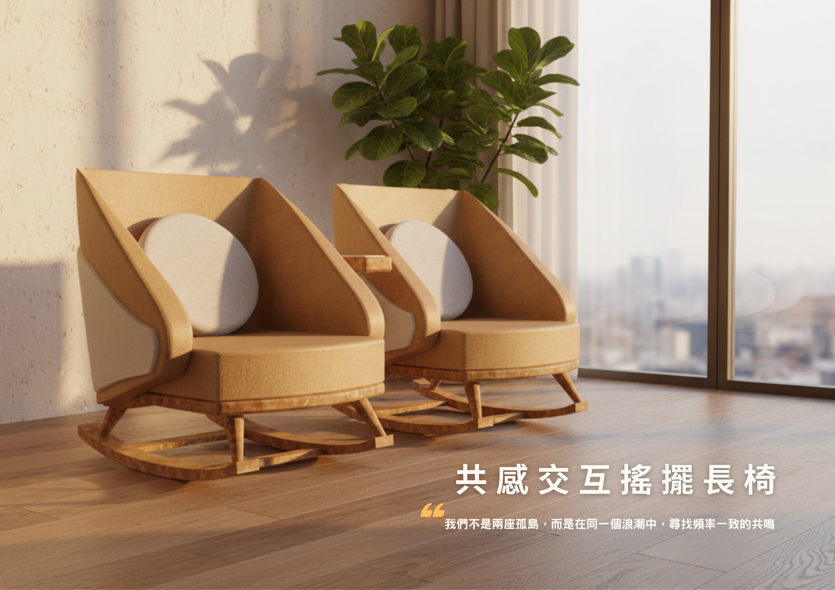 共感交互搖擺長椅